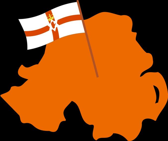 northern ireland border and flag