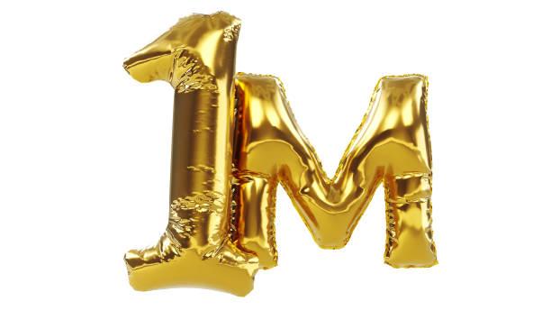 Image of a 1 and a M helium balloon