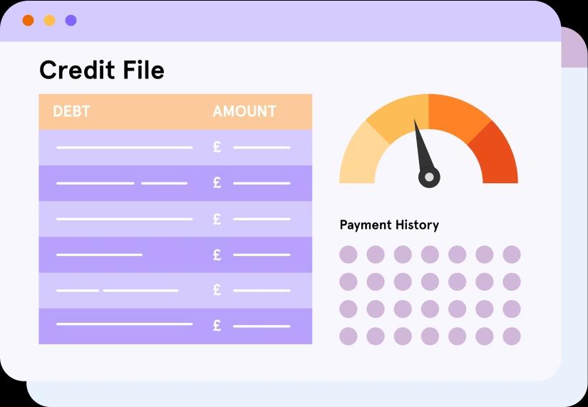 illustration of credit file report