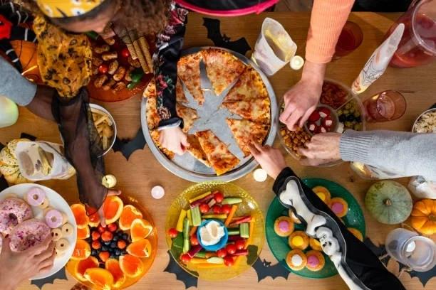 Image of Halloween party food. Feed your little monsters for free this October half term 2025