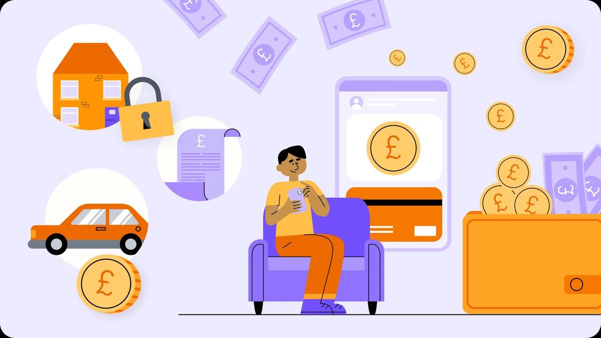 Person transferring money on their smartphone