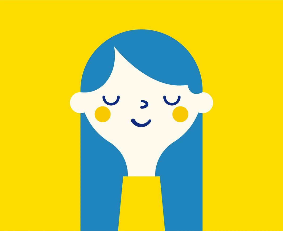 Illustration of a smiling young woman