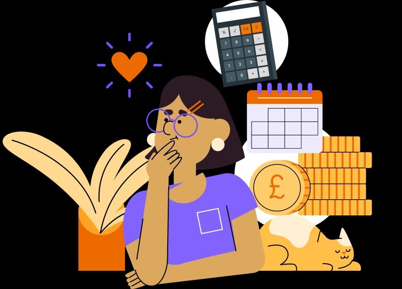 Illustration of a woman wondering who should cover the cost of returning faulty goods